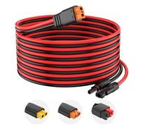 Cable solar de extensión de 10 AWG para generador de energía solar/panel solar plegable con RV/central eléctrica portátil (conector XT60i, 15 ft)