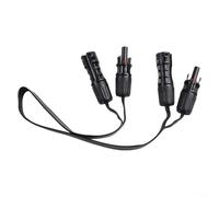 Cable solar plano de 0,5 m, extensión resistente a la intemperie, cable fotovoltaico de 1500 V, fácil ajuste, sistema de alimentación para balcón