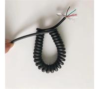 Cable telescópico blindado con alambre de resorte PUR - 4 núcleos 24 AWG - Disponible en longitudes de 2,5 m, 5 m y 7,5 m(Stretch 2meter 20AWG)