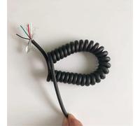 Cable telescópico blindado con alambre de resorte PUR - 4 núcleos 26/24/20 AWG, disponible en longitudes de 2,5 m, 5 m y 7,5 m(Stretch 8meter 20AWG)