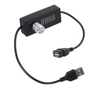 Cable temporizador de apagado automático con interfaz USB, interruptor programable de cuenta regresiva de 24 horas para dispositivos de bajo voltaje, negro compacto