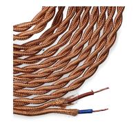 cable textil trenzado 2x0,75mm c-12 oro oscuro 5m