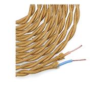 cable textil trenzado 2x0,75mm c-45 oro oscuro 5m