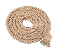 Cable Textil Vintage 2M 2 Hilos, Cable Lampara Cuerda Techo Colgante Industrial DIY Yute, Base de Bombilla E27, para Comedor Sala Restaurante Bar Cafetería Decoración AC85-265V (Bombilla no Incluida)