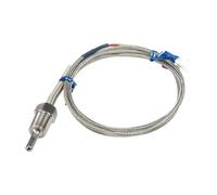 Cable trenzado de Metal tipo PT100, 1m, cabezal de sonda de 30mm, Sensor de temperatura RTD, rosca de 1/8, 1/4, 3/8, 1/2 y 3/4 pulgadas(PT3 4)