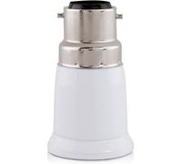 CABLEPELADO Adaptador B22 a E27 | Adaptador conversor de montura B22 a casquillo E27 | Apto para lámparas LED halógenas y de ahorro | Plástico | 1 unidad