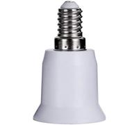 CABLEPELADO Adaptador E27 a E14 | Adaptador conversor de montura 14 a casquillo E27 | Apto para lámparas LED halógenas y de ahorro | Plástico | 1 unidad