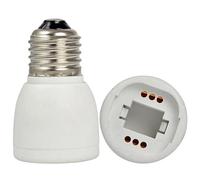 CABLEPELADO Adaptador G24 a E27, Adaptador conversor de montura E27 a casquillo G24 | Apto para lámparas G24 de 2 o 4 pines | Plástico | 1 unidad