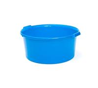 CABLEPELADO Barreño de plastico Redondo con Asas, Balde de plástico, Cubo de Agua, Cubeta de plástico, Tina Multiusos, Cubo Limpieza, Capacidad 20 litros, Diámetro 42 cm, Altura 20 cm, Azul