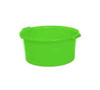 CABLEPELADO Barreño de plastico Redondo con Asas, Balde de plástico, Cubo de Agua, Cubeta de plástico, Tina Multiusos, Cubo Limpieza, Capacidad 20 litros, Diámetro 42 cm, Altura 20 cm, Verde
