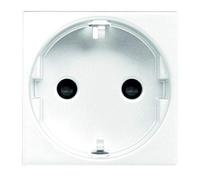 CABLEPELADO Base de enchufe Schuko Niessen Zenit | Base schuko con dispositivo seguridad y embornamiento a tornillo | 16 A 250V | N2288BL | 45x45 mm | 1 elemento | Acabado Blanco | Niessen Zenit
