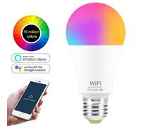 CABLEPELADO Bombilla LED inteligente WIFI RGB E27 Multicolor 10W Multicolor