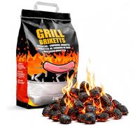 CABLEPELADO Briquetas de Carbón para Barbacoas 3kg, Encendido Rápido, Sin Aditivos, Compatibles con Todo Tipo de Parrillas, 3 Kg | Grill Briketts (1x3 kg)