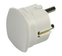 CABLEPELADO Clavija Enchufe schuko Acodado | Clavija de Contacto de Puesta a Tierra con Alivio de tensión | Salida Cable Lateral | 16A | 250V | IP20 | 3,7kW | Macho | Blanco White