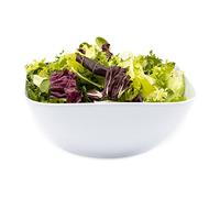 CABLEPELADO - Cuenco de plastico cuadrado para comida - bol - recipiente - plato - ensaladera - vasija - Libre BPA - lavavajillas - 2.7 Litros - color blanco