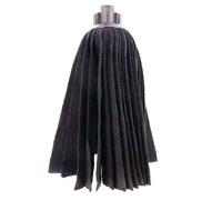 CABLEPELADO - Fregona Ecologica Micro Fibra Tiras Planas - Fregar - pamex - Limpieza - higiene - fregasuelos - Todo Tipo de Suelos y Superficies - Color Negro