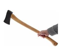 CABLEPELADO Hacha Grande de 1500 g Con Mango de Madera, Vizcaína, de Tala Universal, de Leñador, Cabeza de Acero Al Carbono, Longitud 80 cm