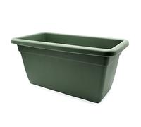 CABLEPELADO Jardinera Alta, Jardinera para balcón, Macetero Rectangular, Maceta Rectangular, Apto balcón, jardín, Patio, Interior o Exterior, 60 cm Ancho x 27.5 cm Altura, Plástico, Verde