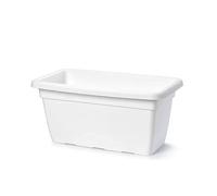 CABLEPELADO Jardinera Alta, Jardinera para balcón, Macetero Rectangular, Maceta Rectangular, Apto balcón, jardín, Patio, Interior o Exterior, 60 cm Ancho x 27.5 cm Altura, Plástico, Blanco