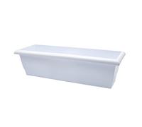 CABLEPELADO Jardinera plástico, Jardinera para balcón, Macetero Rectangular, Maceta Rectangular, Apto balcón, jardín, Patio, Interior o Exterior (Blanca, 60 cm)