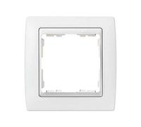 CABLEPELADO Marco compacto para 1 elementos Simon 82 | Marco de 1 elementos y bastidores | 82610-30 | Apto para superficie y empotrar | Dimensiones: 89x89 mm | Color Blanco