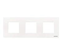 CABLEPELADO Marco compacto para 3 elemento Niessen Zenit | Marco de 3 elemento y bastidor | N2273BL | 85x227 mm | Apto para superficie y empotrar | Color Blanco | 3 Elementos