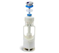 CABLEPELADO - Mecanismo de Descarga Doble Pulsador para WC (3/6 L) | Válvula Universal de Ahorro de Agua para Cisterna Estándar | Fácil Instalación
