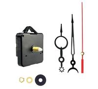 CABLEPELADO Mecanismo Movimiento Reloj Cuarzo silencioso, Kit de reparación de Reloj, Reloj creación 3D, manijas Reloj, Movimiento del Reloj, Aguja Minutos 140 mm, Aguja Horas 115 mm, Negro