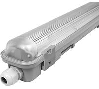 CABLEPELADO Pantalla Estanca LED | Luminaria Techo | Conexión Lateral | IP65 | Apto Para 2 Tubos T8 de 150 cm | No Incluye Tubos