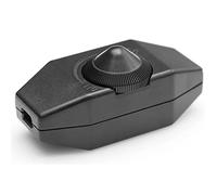 CABLEPELADO Potenciómetro regulador de luz con Interruptor, Dimmer, Interruptor regulador de intensidad, Atenuador de luz, Apto para: 1-40 vatios, 230 Voltios, Conexión por soldadura, PVC, Negro