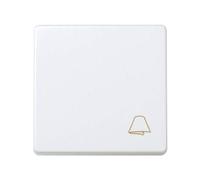 CABLEPELADO Pulsador con grabado campana Simon 27 Play | Con sistema de embornamiento rápido | 27150-65 | Intensidad: 10 A | 250V | Apto para superficie y empotrar | 45x45 mm | Blanco | Ancho