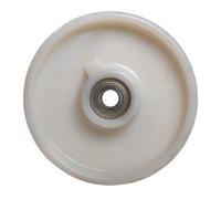 CABLEPELADO Rueda transpaleta rodillo, Rueda de carga pesada, Nylon Poliamida, Diámetro de rueda 200 mm, Ancho banda 50 mm, Diámetro agujero buje: 20 mm, Longitud Buje: 52 mm, Blanco, Hasta 750 Kg