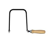 CABLEPELADO Segueta para Marquetería Arco, Sierra de marquetería, Sierra para calar, Sierra de arco para marquetería, Sierra proyectos educativos, 150 mm fondo, Mango de madera, Apto para hoja de 130