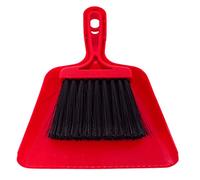 CABLEPELADO Set de Cepillo y recogedor de Mano | Juego de Barrido | Cepillo Limpieza | Resistente y Duradero | Limpieza hogar | Apto para Limpieza de Polvo, Basura, Ceniza u Hojas | Plástico | Rojo