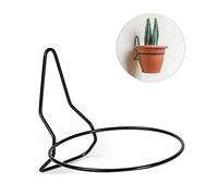 CABLEPELADO Soporte Metal para Maceta de Pared, Soporte de Pared para Maceta, Colgador de Maceta de Pared, Portamacetas Pared, Diseño Cordobés, 18 cm diametro, Negro