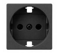 CABLEPELADO Tapa para base enchufe Schuko Simon 27 | Tapa con dispositivo de seguridad para la base de enchufe schuko | 2700041-038 | 45x45 mm | 1 elemento | Acabado Grafito | Simon 27