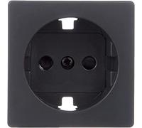 CABLEPELADO Tapa para base enchufe Schuko Simon 82 | Tapa con dispositivo de seguridad para la base de enchufe schuko | 82041-38 | 55x55 mm | 1 elemento | Acabado Antracita | Simon 82
