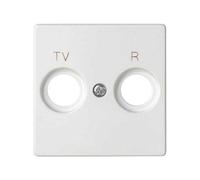 CABLEPELADO Tapa toma TV y radio Simon 82 | Placa para tomas inductivas | 82053-30 | 55x55 mm | 1 elemento | Acabado Blanco | Simon 82
