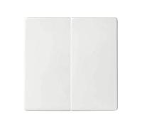 CABLEPELADO Tecla doble para mecanismos de mando Simon 82 | Tecla doble interruptor conmutador | 82026-30 | Apto para superficie y empotrar | Dimensiones: 55x55 mm | Color Blanco