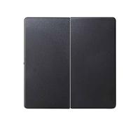 CABLEPELADO Tecla doble para mecanismos de mando Simon 82 | Tecla doble interruptor conmutador | 82026-38 | Apto para superficie y empotrar | Dimensiones: 55x55 mm | Color Negro