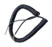 Cables de Espiral, Negro retráctil de la Base 24AWG 0.2mm2 del Cable eléctrico 6 Estiramiento Primavera Espiral