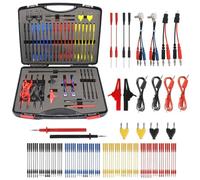 Cables Prueba Multímetro Kit, 92PCS Multímetro Cables de Prueba Set, Kit de Accesorios Puntas Tester para Automóvil y Eléctrico Digital Multifunción con Sondas, Banana y Pinzas Cocodrilo