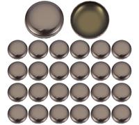 CABODYALS 500 Unidad 1 Cajas Tachuelas Metálicas Redondas Planas Pequeñas Negras de 4.5mm con Parte Trasera Abovedada Termoadhesivas Sin Costuras de Latón para Pegar Accesorios Remaches para