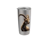 Cabra Capricornio Cabra Montés Alpina Cabra Dulce Vaso térmico de acero inoxidable de doble pared