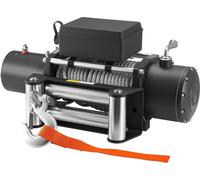 Cabrestante eléctrico, con capacidad de carga de 6100 kg, cabrestante para camiones de 12V DC, con cable de acero de 9,5 mm x 24 m, control remoto inalámbrico y con cable, resistente al agua (IP55) pa