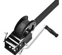 Cabrestante manual, con una capacidad de tracción de 1588 kg (3500 lbs), ideal para remolques de barcos, con cuerda resistente y manivela robusta, incluye una correa de poliéster de 10 metros (33 pies