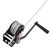 Cabrestante manual, con una capacidad de tracción de 363 kg (800 lbs), ideal para remolques de barcos, con un robusto mecanismo de cuerda y un cable de acero de 10 metros (33 pies) y un sistema de tri