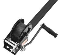 Cabrestante manual, con una capacidad de tracción de 907 kg (2000 lbs), ideal para remolques de barcos, con cuerda resistente y manivela robusta, incluye una correa de poliéster de 7 metros (23 pies) 