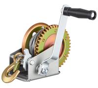 Cabrestante para embarcaciones, modelo de 726 kg, cabrestante manual de alta resistencia con manivela para cuerda, cable de acero de 10 metros, trinquete bidireccional portátil, mango antideslizante,