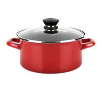 Fagor optimax cacerola inducción 24 cm, tapa de cristal, acero esmalt